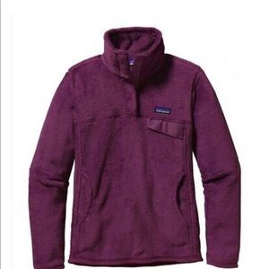 Patagonia purple fleece quarter zip